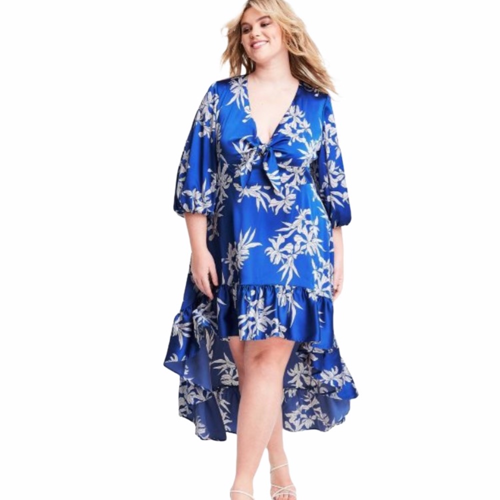 Alexis for Target Floral Tie Front High Low Dress